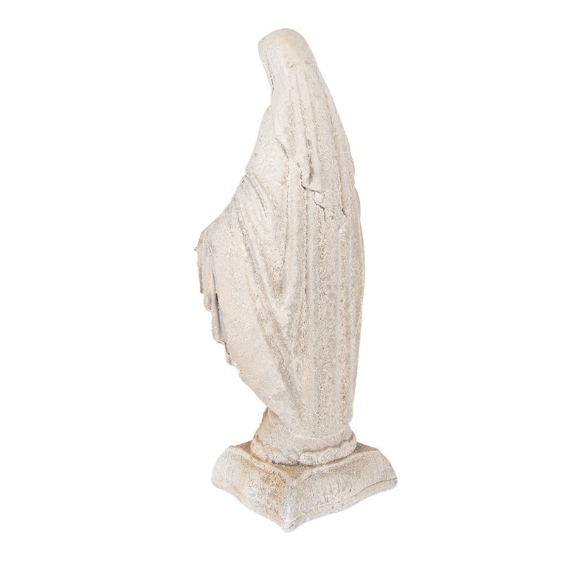 Clayre & Eef Decoratie Beeld Maria 17x12x41 cm Beige Keramisch materiaal