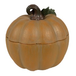 Clayre & Eef Image de décoration Citrouille Ø 10x8 cm Orange Polyrésine