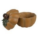 Clayre & Eef Decoratie Beeld Pompoen Ø 10x8 cm Oranje Polyresin