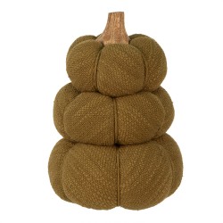 Clayre & Eef Decoration Pumpkin Ø 13x18 cm Green Polyester