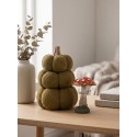 Clayre & Eef Decoratie Pompoen Ø 13x18 cm Groen Polyester