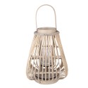 Clayre & Eef Windlicht 23x23x30 cm Beige Rattan