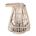 Clayre & Eef Windlicht 23x23x30 cm Beige Rattan