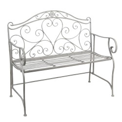 Clayre & Eef Tuinbank 103x51x94 cm Grijs IJzer