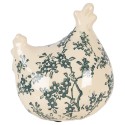 Clayre & Eef Image de décoration Poulet 12x11x13 cm Beige Céramique