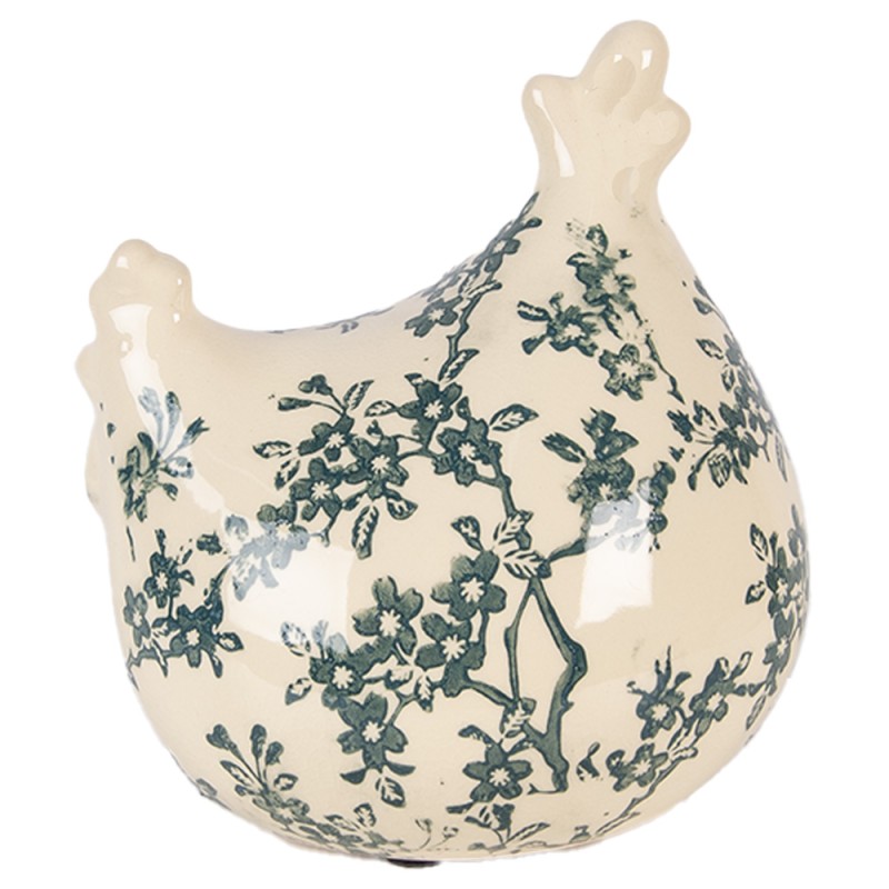 Clayre & Eef Image de décoration Poulet 12x11x13 cm Beige Céramique
