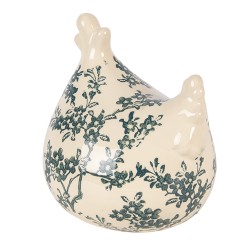 Clayre & Eef Decoratie Beeld Kip 12x11x13 cm Beige Keramiek