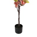 Clayre & Eef Kunstpflanze Magnolie 20x15x120 cm Orange Kunststoff