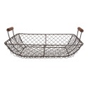 Clayre & Eef Storage Basket 32x26x12 cm Brown Metal