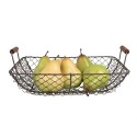 Clayre & Eef Storage Basket 32x26x12 cm Brown Metal