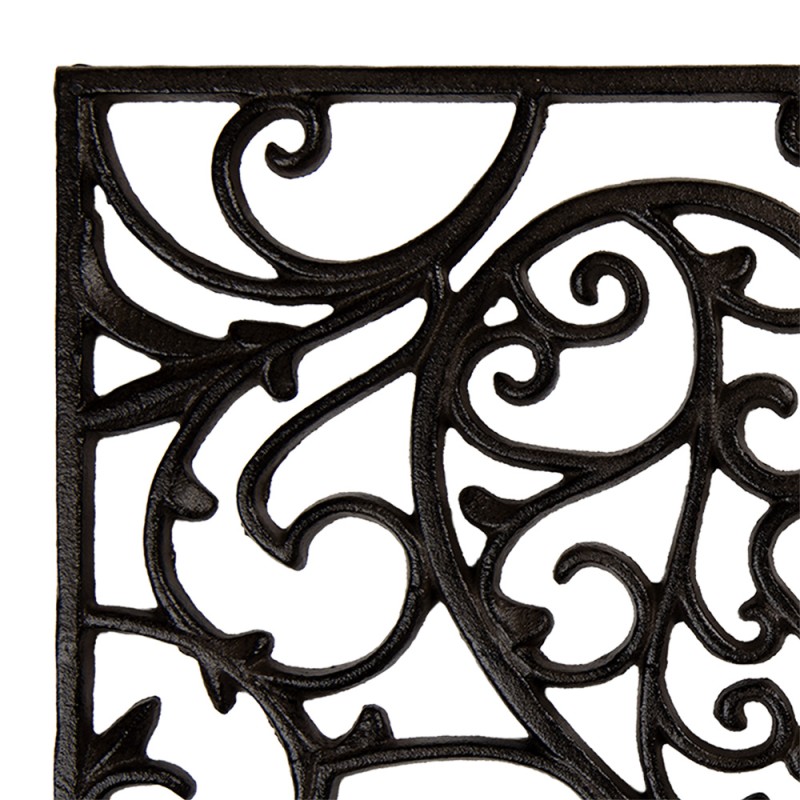 Clayre & Eef Deurmat Hart 59x39x2 cm Bruin Metaal