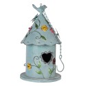 Clayre & Eef Birdhouse 16x19x29 cm Blue Metal