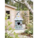 Clayre & Eef Birdhouse 16x19x29 cm Blue Metal