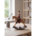 Clayre & Eef Beeld Hobbelpaard 22x9x29 cm Bruin Kunststof