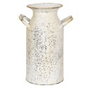 Clayre & Eef Décoration d'un bidon de lait 15x11x23 cm Beige Gris Fer
