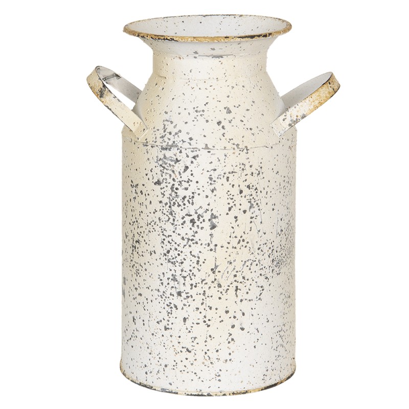 Clayre & Eef Ciotola per il latte decorativa 15x11x23 cm Beige Grigio Ferro