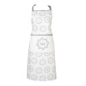 Clayre & Eef Grembiule da cucina 70x85 cm Bianco Grigio Cotone Cane