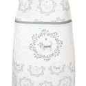 Clayre & Eef Grembiule da cucina 70x85 cm Bianco Grigio Cotone Cane