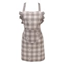 Clayre & Eef Grembiule bambino 48x56 cm Grigio Beige Cotone Cuoricini