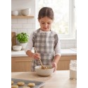 Clayre & Eef Grembiule bambino 48x56 cm Grigio Beige Cotone Cuoricini