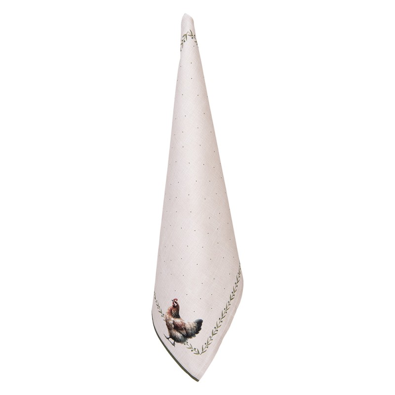 Clayre & Eef Tea Towel 50x70 cm Beige Cotton