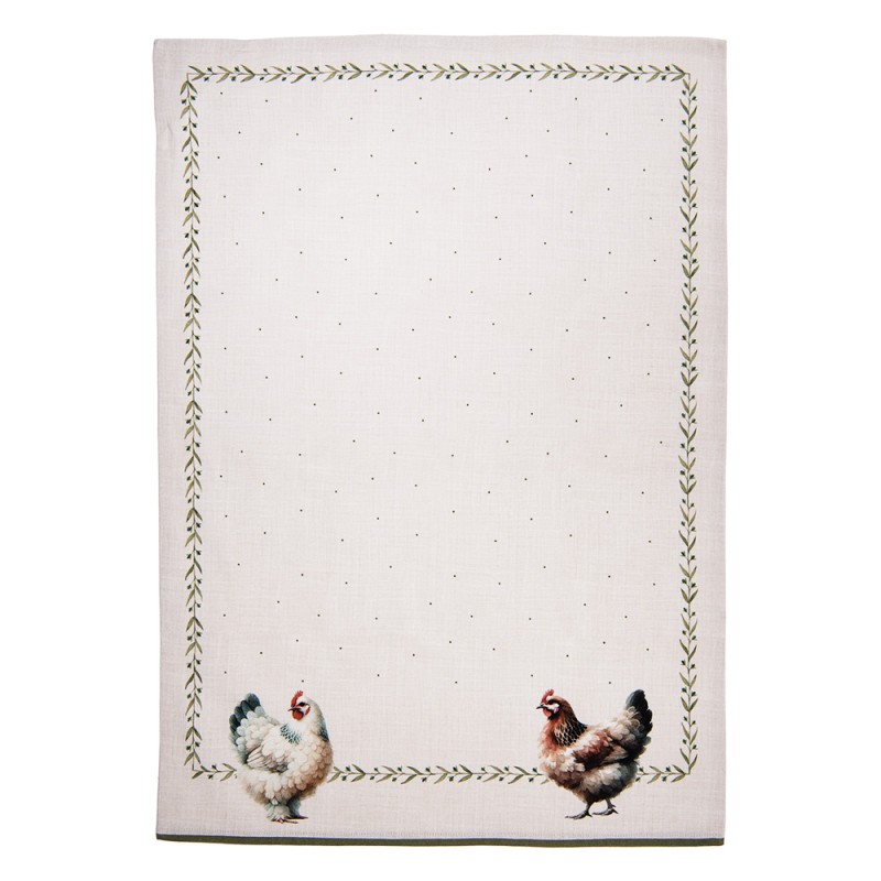 Clayre & Eef Tea Towel 50x70 cm Beige Cotton