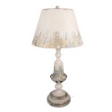 Clayre & Eef Lampada da tavolo Ø 36x70 cm Beige Metallo