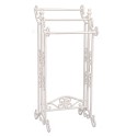 Clayre & Eef Handdoekenrek 40x37x91 cm Wit IJzer Bloemen