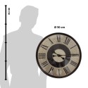 Clayre & Eef Wanduhr Ø 50x6 cm Braun Beige Kunststoff