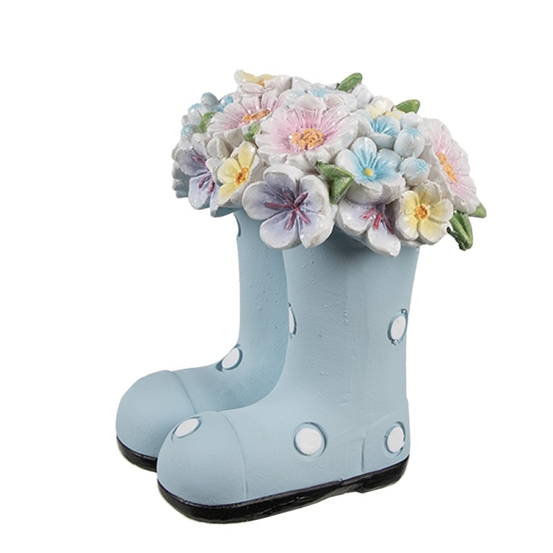 Clayre & Eef Decoratie Beeld Laars 10x10x12 cm Blauw Kunststof