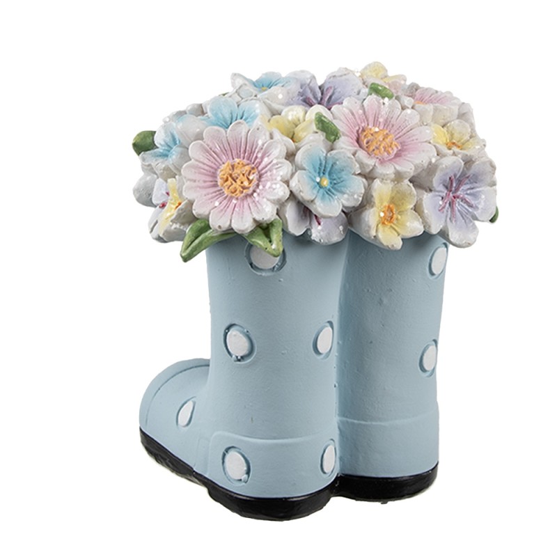 Clayre & Eef Decoratie Beeld Laars 10x10x12 cm Blauw Kunststof