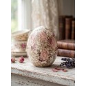 Clayre & Eef Décoration Œuf Ø 10x12 cm Beige Rouge Céramique