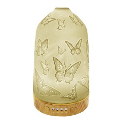 Clayre & Eef Aroma diffuser Ø 9x17 cm Wit Porselein Vlinders