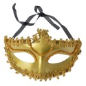 Clayre & Eef Masque vénitien 18x10x10 cm Couleur or Polyester