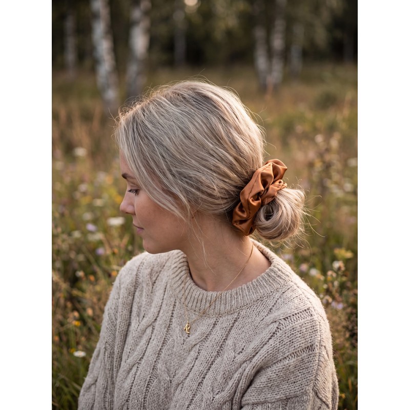Clayre & Eef Bandes élastiques pour cheveux Ø 10 cm Marron Synthétique