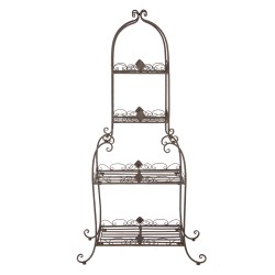Clayre & Eef Supporto per piante 74x39x160 cm Marrone Metallo