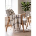 Clayre & Eef Plaid 125x150 cm Beige Nero Cotone Rombi