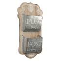Clayre & Eef Portalettere 26x10x53 cm Marrone Grigio Legno