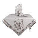 Clayre & Eef Brotkorb Ø 15x16 cm Beige Baumwolle Hirsch