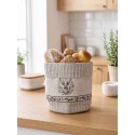 Clayre & Eef Brotkorb Ø 15x16 cm Beige Baumwolle Hirsch