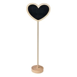Clayre & Eef Lavagna da gesso 8x5x27 cm Nero Legno