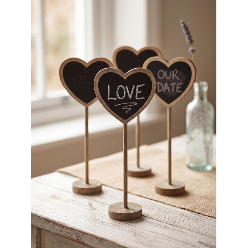 Clayre & Eef Kreidetafel 8x5x27 cm Schwarz Holz