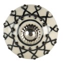 Clayre & Eef Pomello 4x6 cm Bianco Nero Ceramica