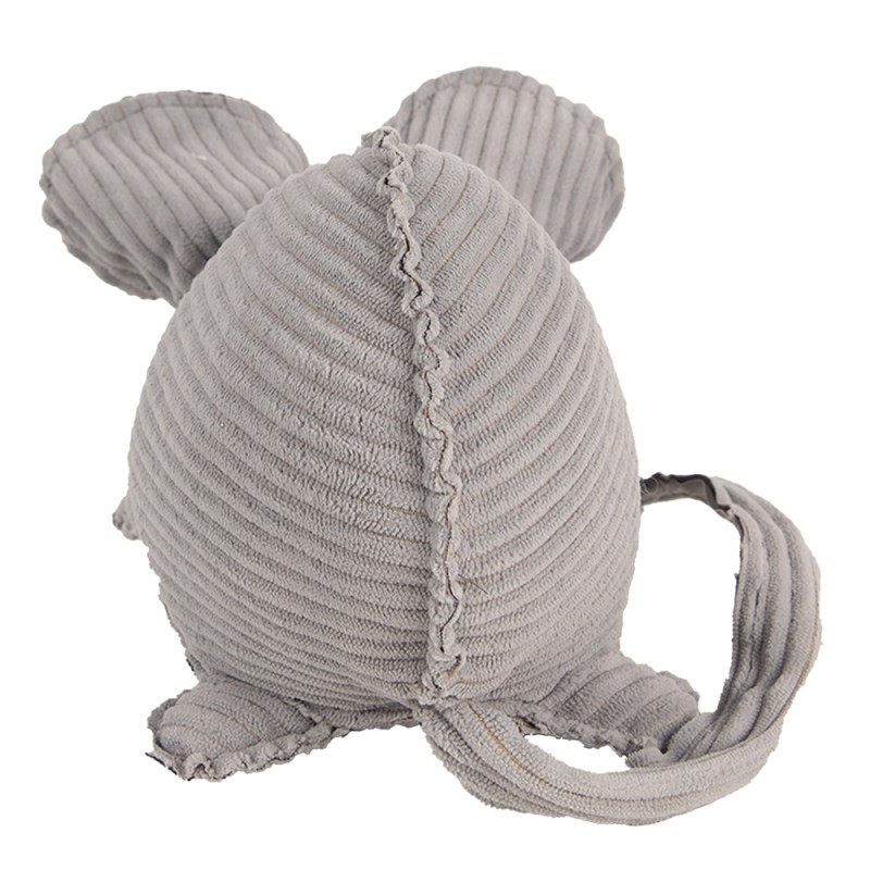 Clayre & Eef Deurstopper Muis 28x15x16 cm Grijs Synthetisch