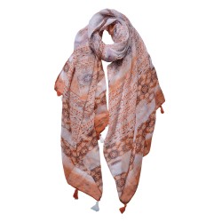 Juleeze Foulard Ladies Print 90x180 cm Orange Synthétique