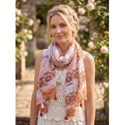 Juleeze Foulard Ladies Print 90x180 cm Orange Synthétique