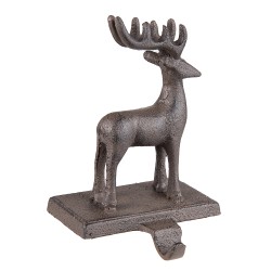 Clayre & Eef Haak Kerstsok Rendier 13x11x21 cm Bruin IJzer