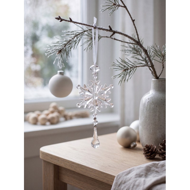 Clayre & Eef Pendant 7x2x15 cm Transparent Plastic