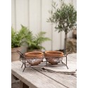 Clayre & Eef Supporto per piante 30x12x10 cm Marrone Metallo