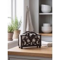 Clayre & Eef Napkin Holder 17x6x12 cm Brown Metal